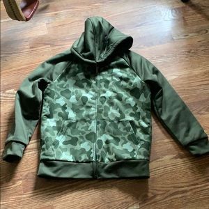 Warm camp fleece lined zip up hoodie
